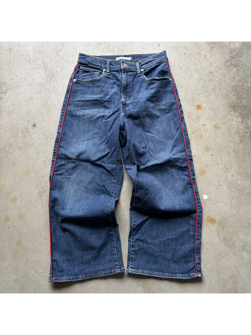 Levi's Mile High Cropped Wide Leg Jeans Size 30